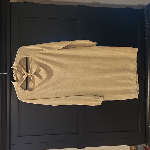 Michael Kors Dresses & Skirts - Michael Kors SZ XL Gold Shimmer Sweater Dress